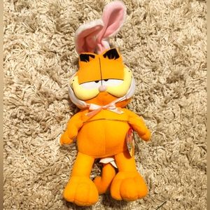 NEW Vintage Collectable Russell Stover Garfield Easter Bunny Plush Tags …
